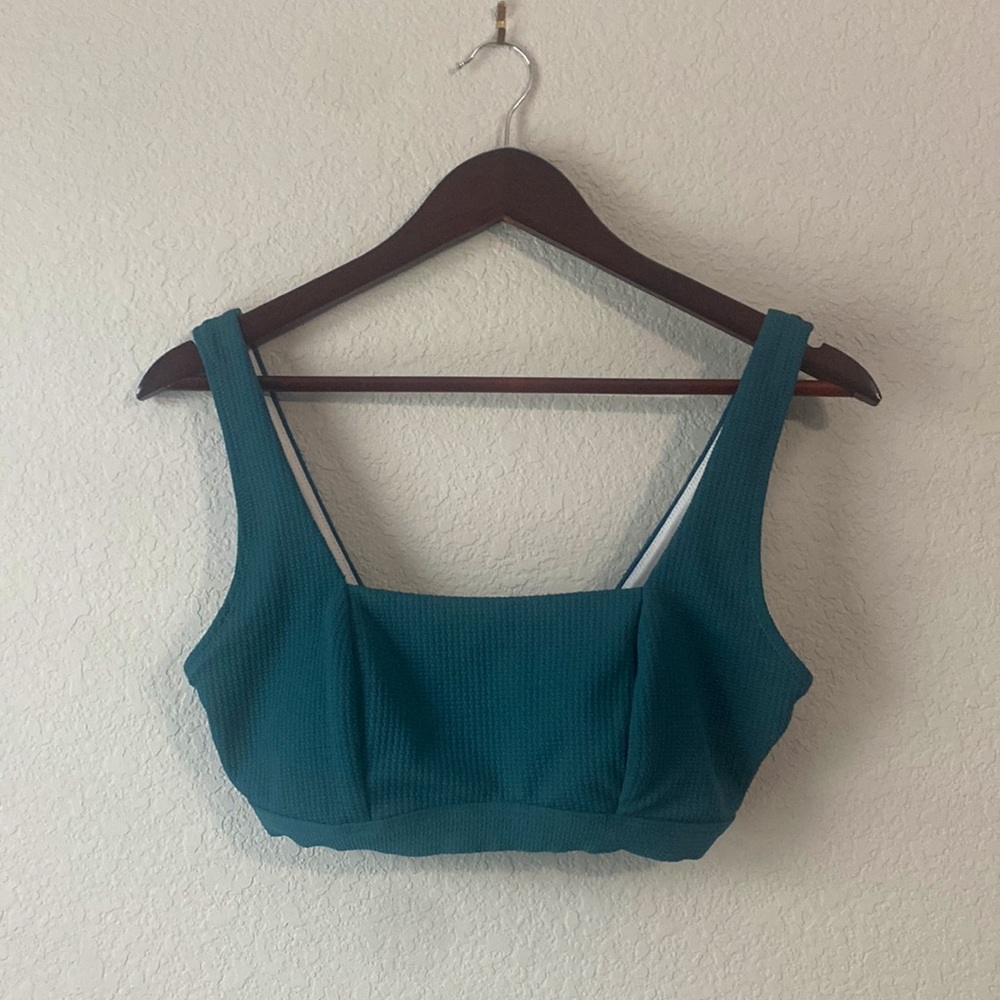 Teal swim suit top